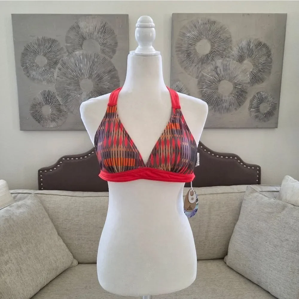 Prana Lahari Halter Bikini Top Sz Sm